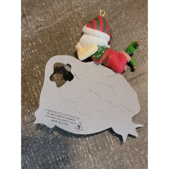 Enesco you're the perfect fit 1995 ornament Xmas Decor Santa Claus - Picture 4 of 4